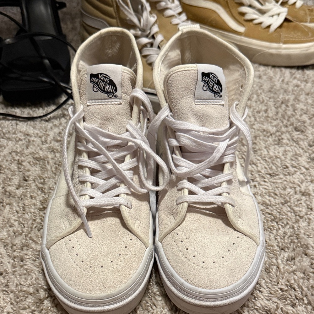 Vans Off The Wall Cream High-Top Sneakers